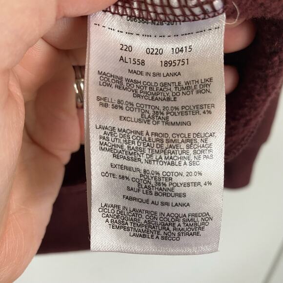 Columbia Hooded Sweatshirt Burgundy Large - Picture 5 of 8